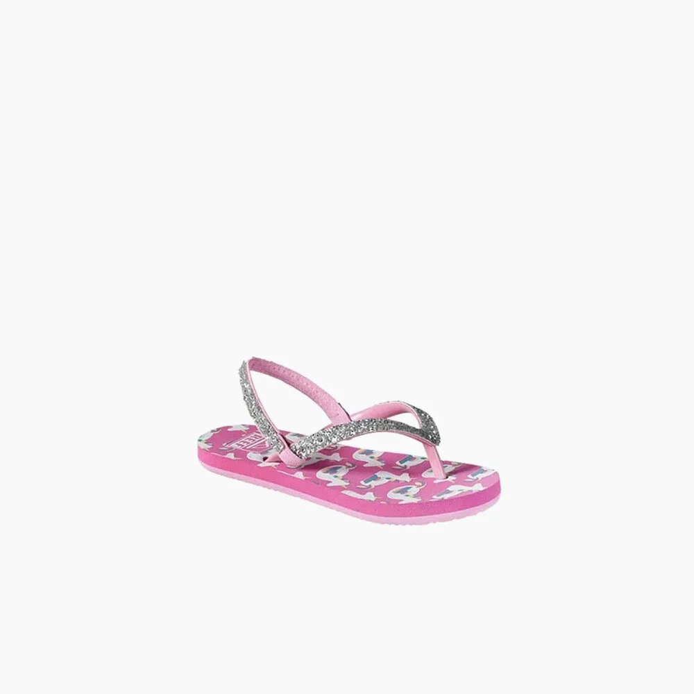 Reef Little Stargazer CJ2018 Sandals Toddler Y6 Pink Slip On Flip Flops JOBB728